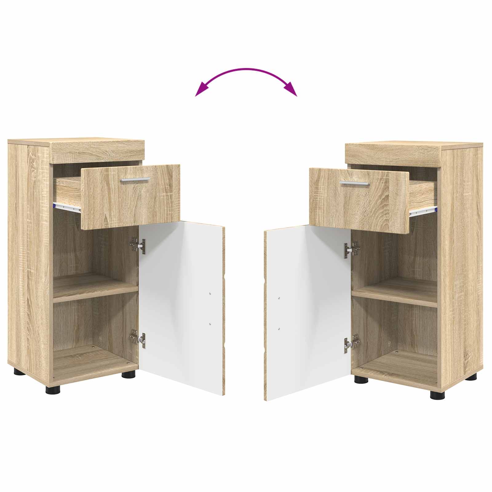 Badezimmermöbel-Set TULUM 2 pcs Weiß 60 x 34 x 63 cm