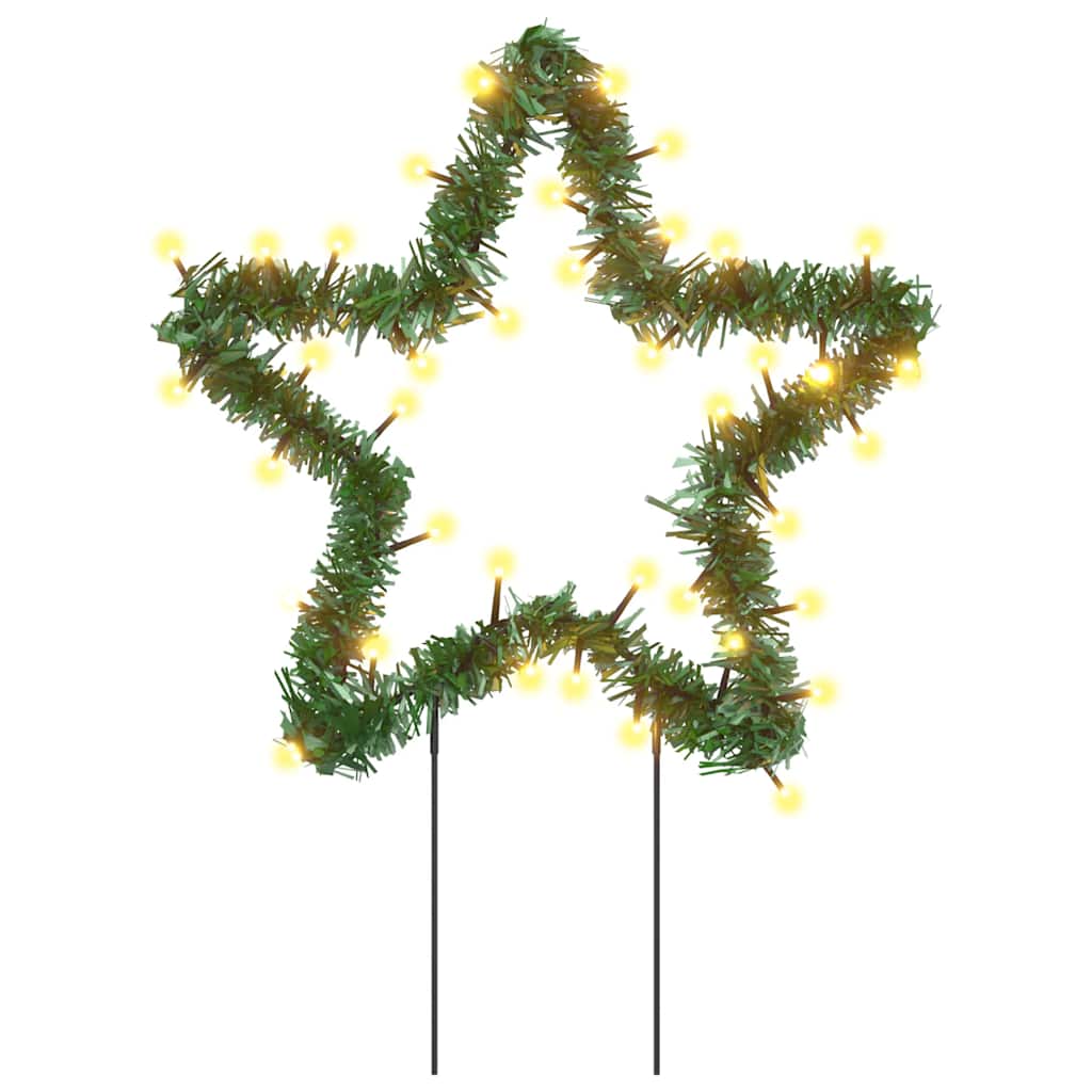 Weihnachtsstern mit Erdspießen und 80 LEDs 60 cm