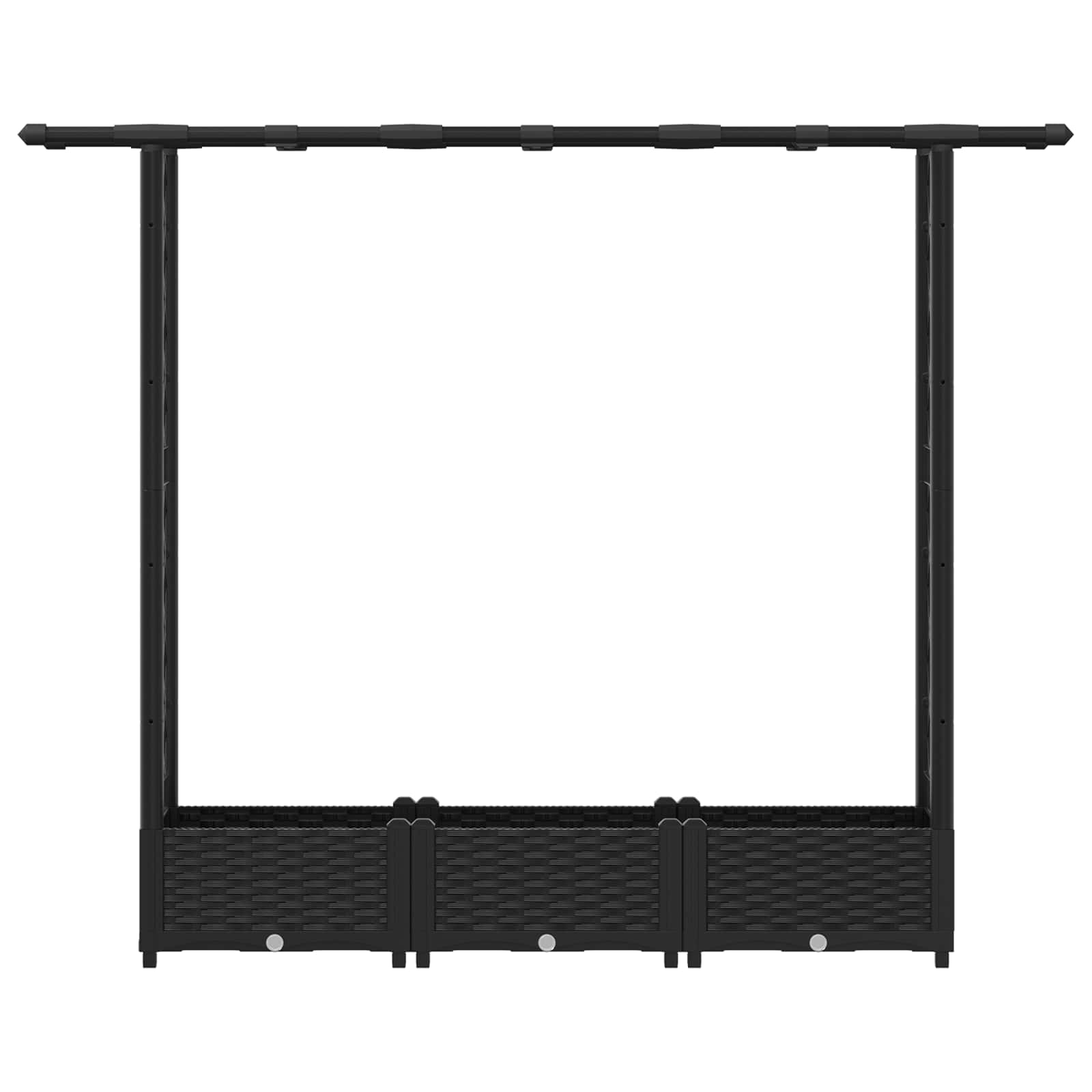 Hochbeet mit Rankgitter und Dach Braun 124 x 40 x 123 cm PP