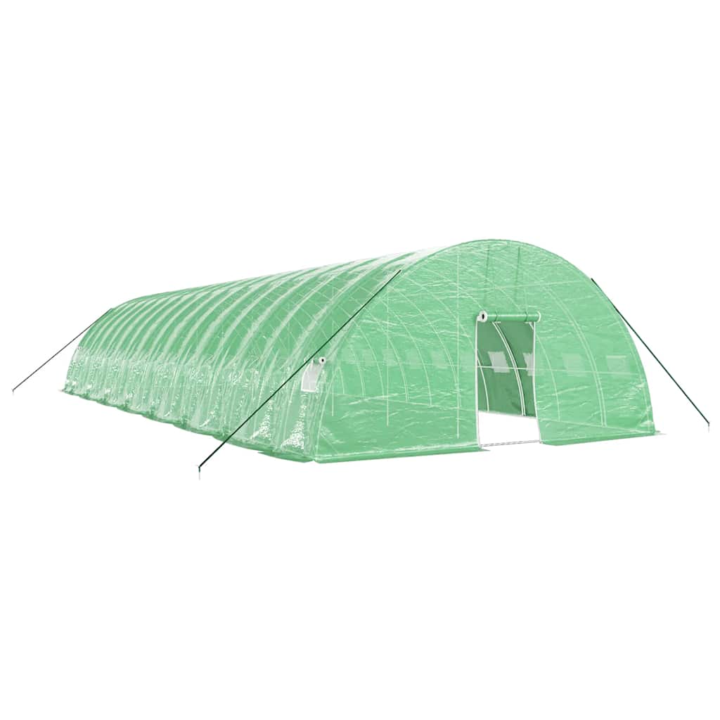 Gewächshaus mit Stahlrahmen Grün 24 m² 6x4x2,85 m