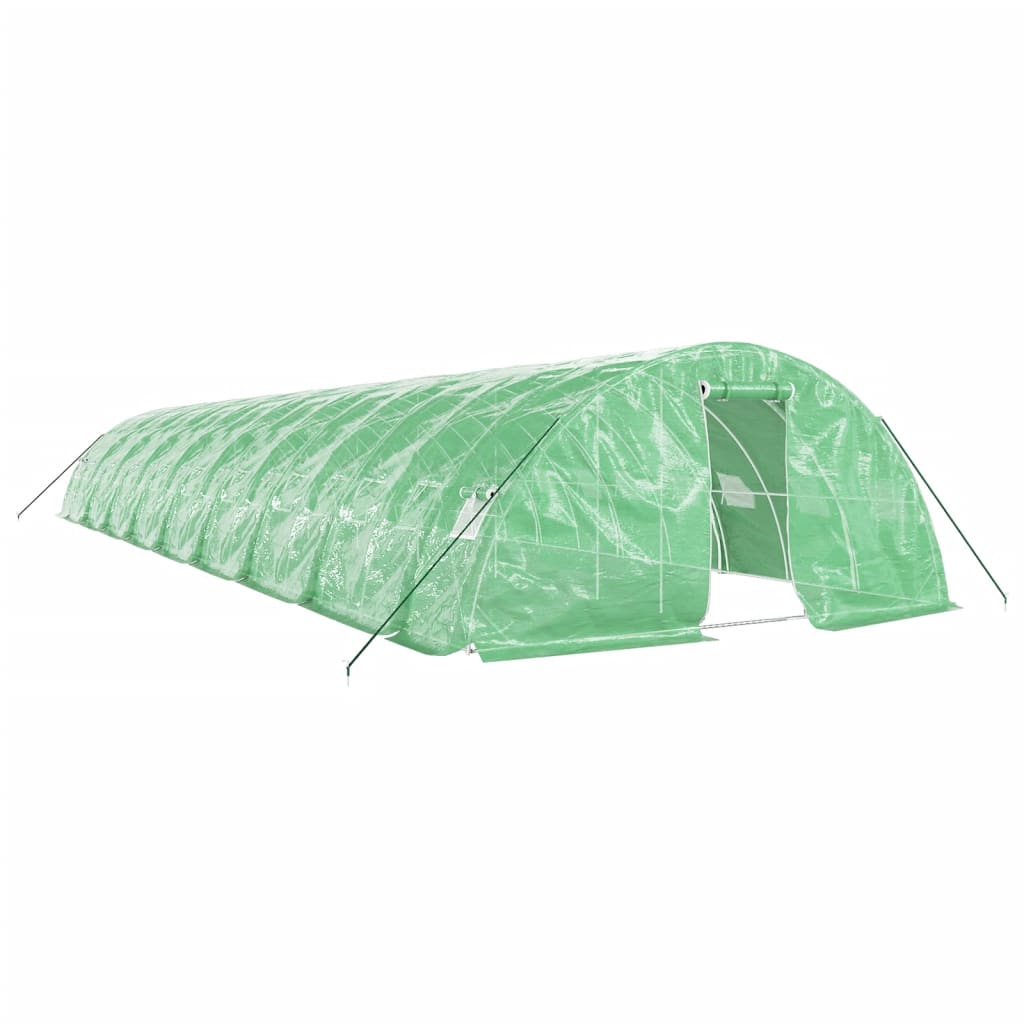 Gewächshaus mit Stahlrahmen Weiß 40 m² 8x5x2,3 m