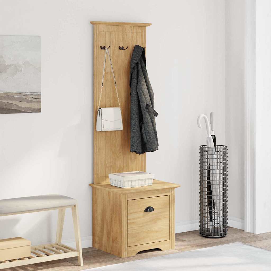 Flurschrank mit Haken BODO Weiß 50x40x157 cm