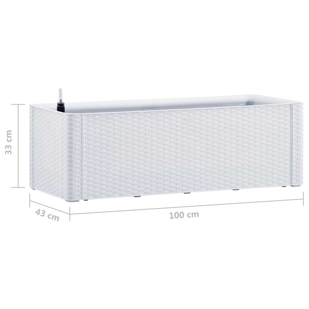 Garten-Hochbeet Selbstbewässerungssystem Anthrazit 43x43x33 cm