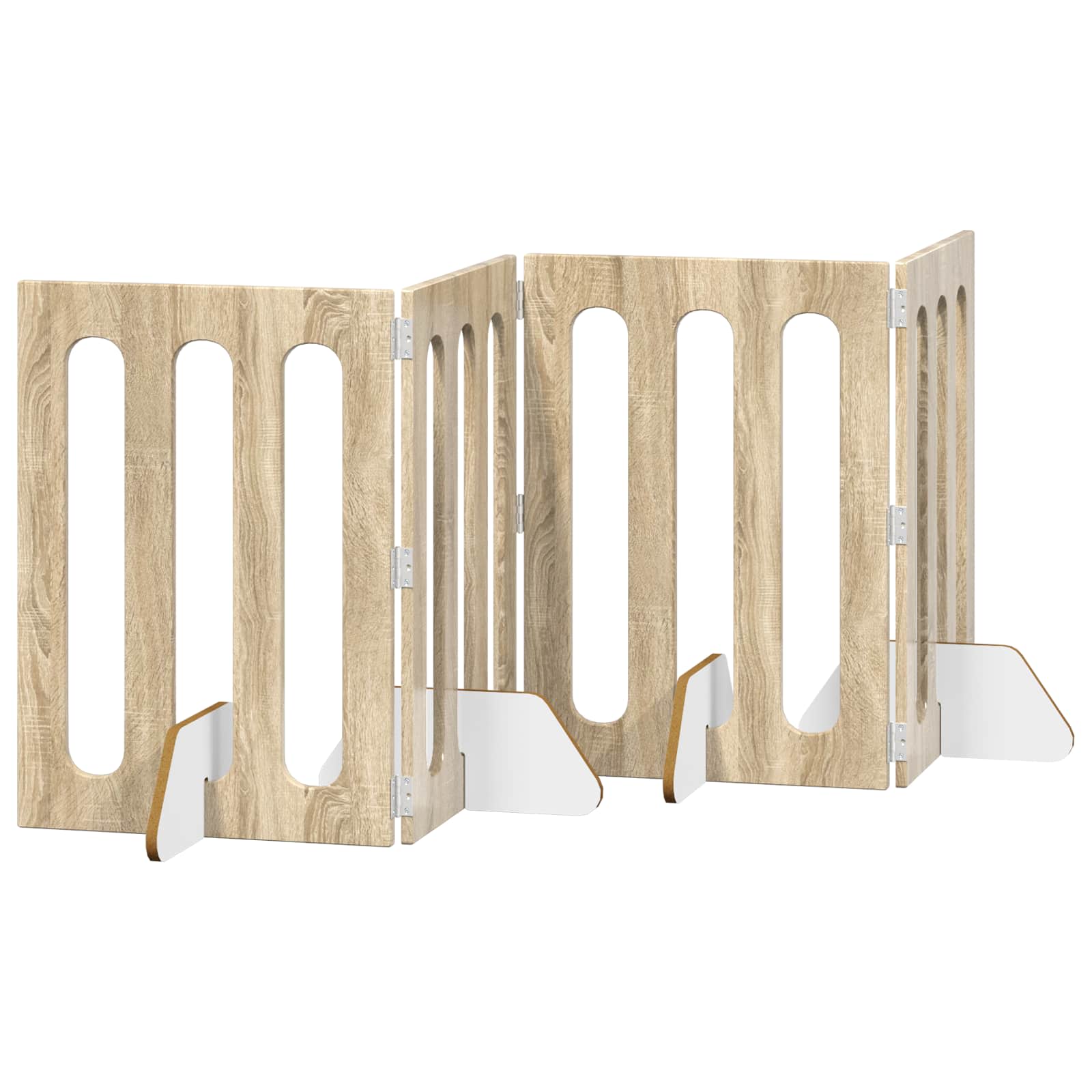 Faltbarer Haustierzaun 2 pcs Weiß 100,5 x 38 x 70 cm