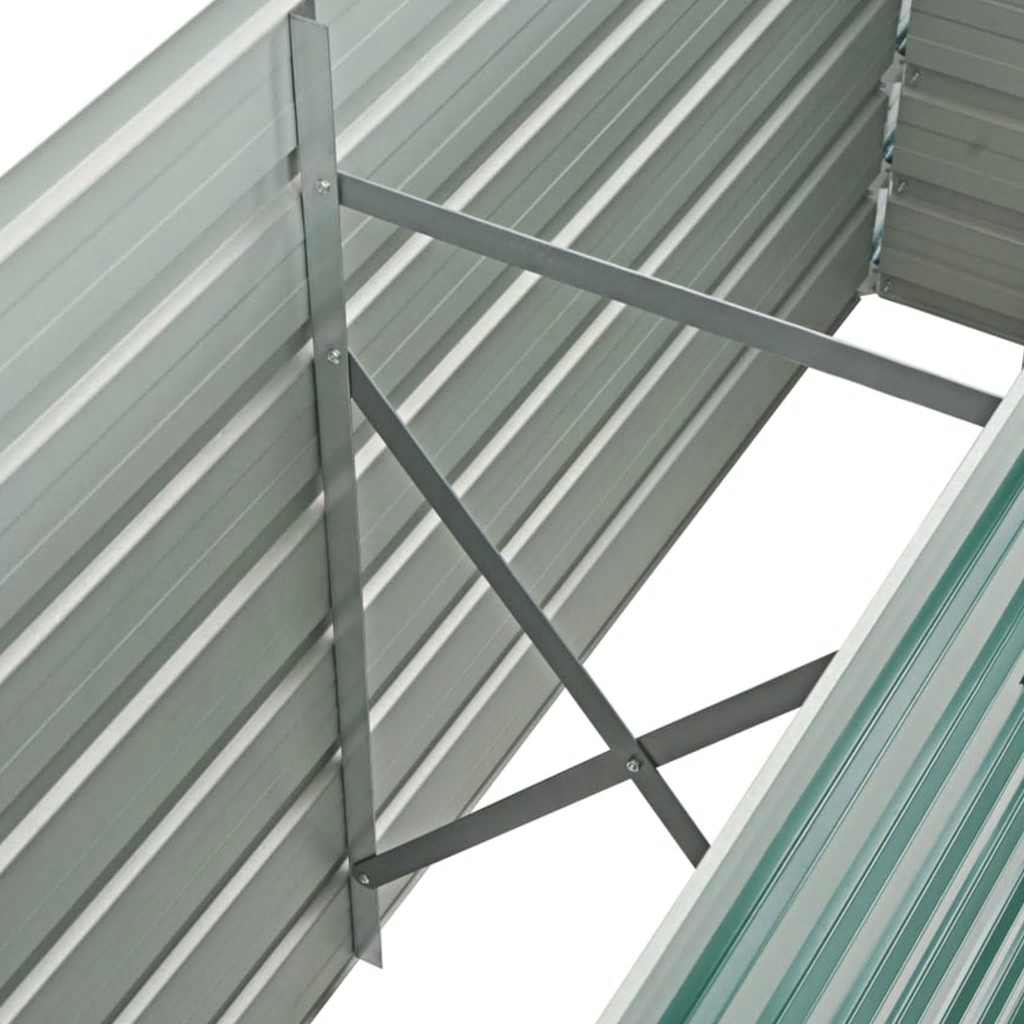 Garten-Hochbeet Verzinkter Stahl 240x80x77 cm Grün