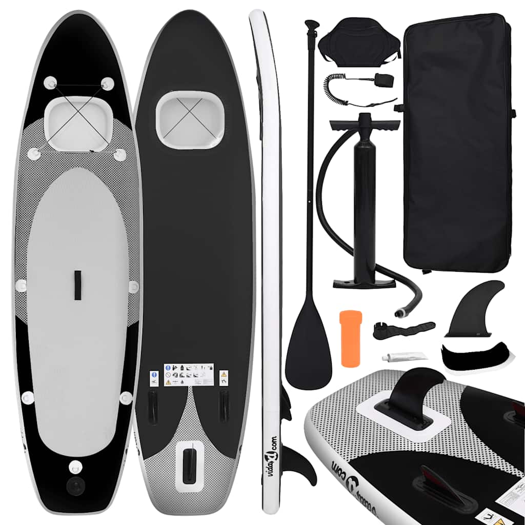 SUP-Board-Set Aufblasbar Blau 300x76x10 cm
