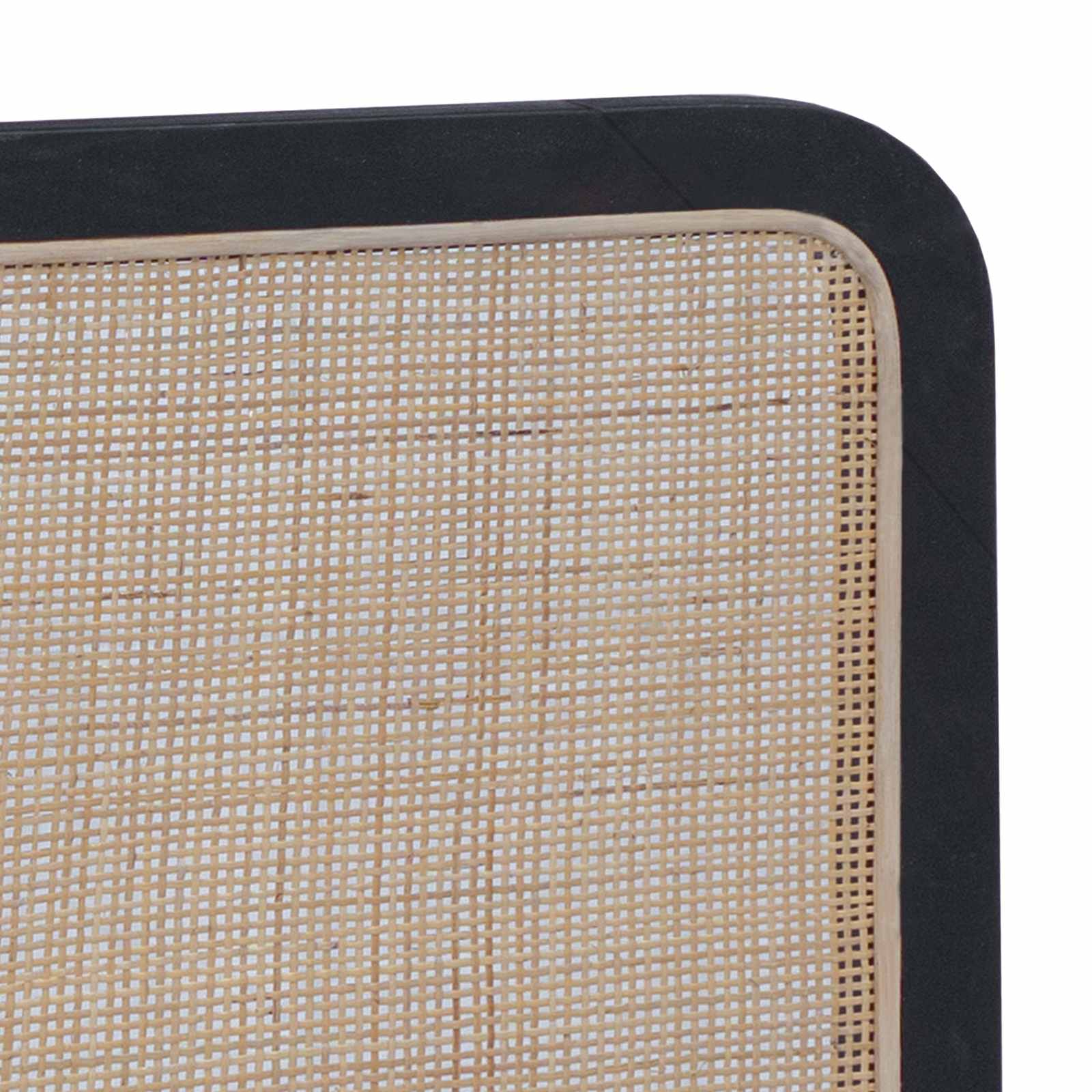 Kopfteil mit Kopfteil Schwarz 100 x 55 x 3 cm Rattan