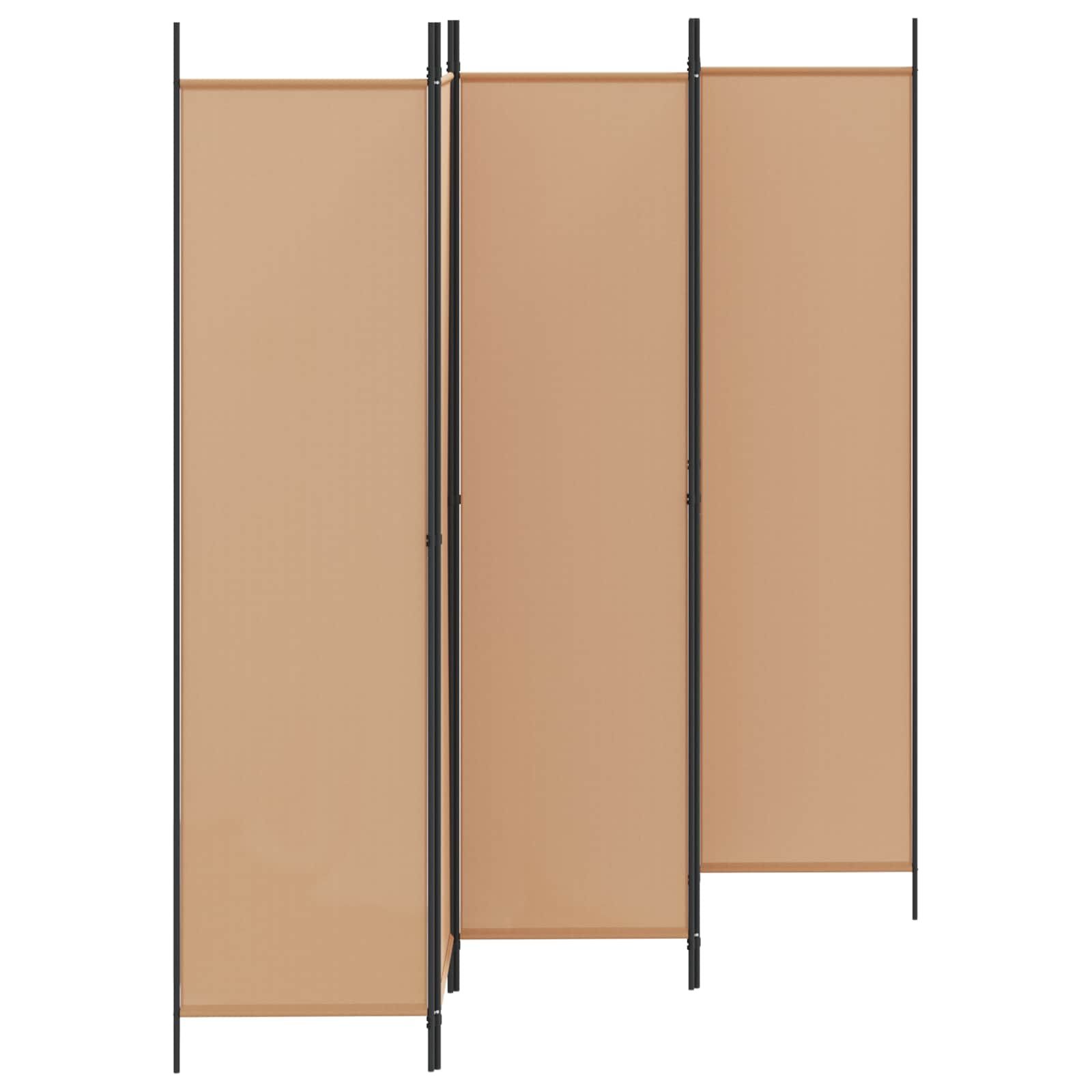 3-tlg. Paravent Schwarz 150x200 cm Stoff
