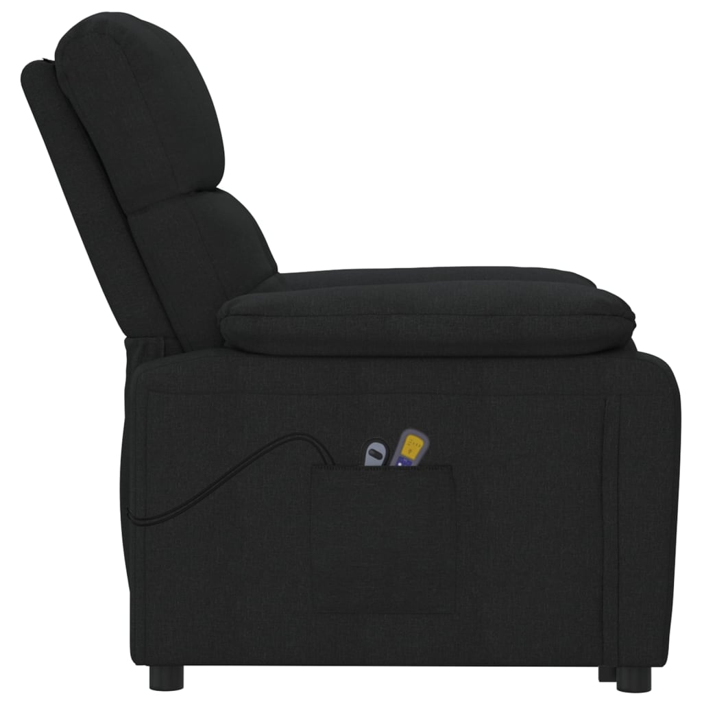 Massagesessel Elektrisch Dunkelgrau Stoff
