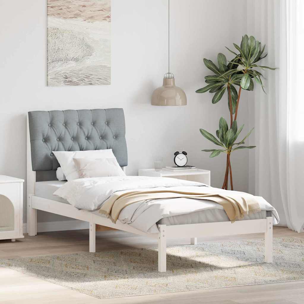 Bettgestell mit gepolstertem Kopfteil Braun 200 x 200 cm