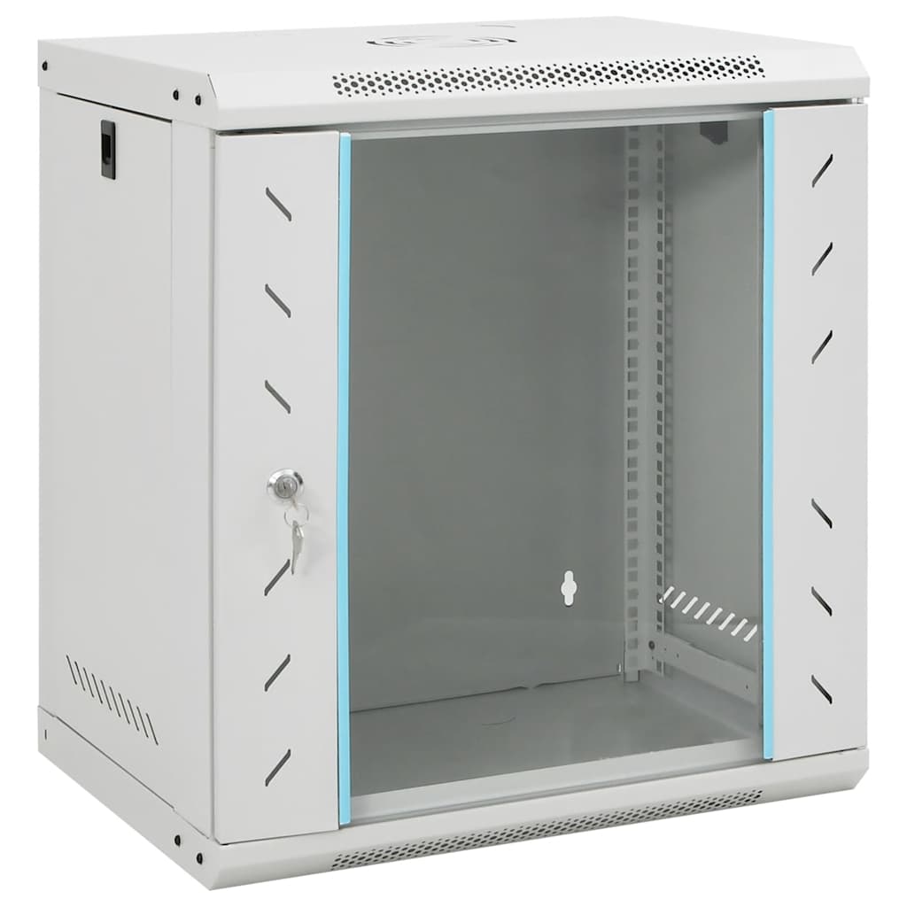 Netzwerkschrank mit Speicher Grau 60 x 45 x 28 cm Stahl