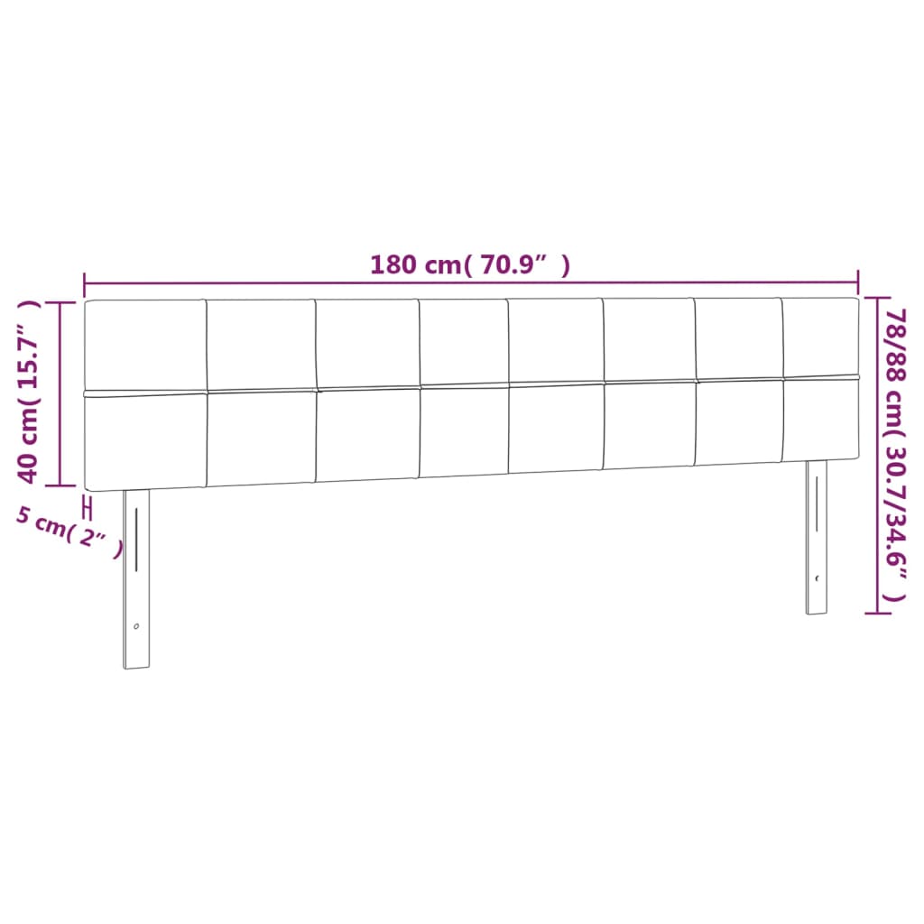 Kopfteil Hellgrau 80x5x118/128 cm Samt