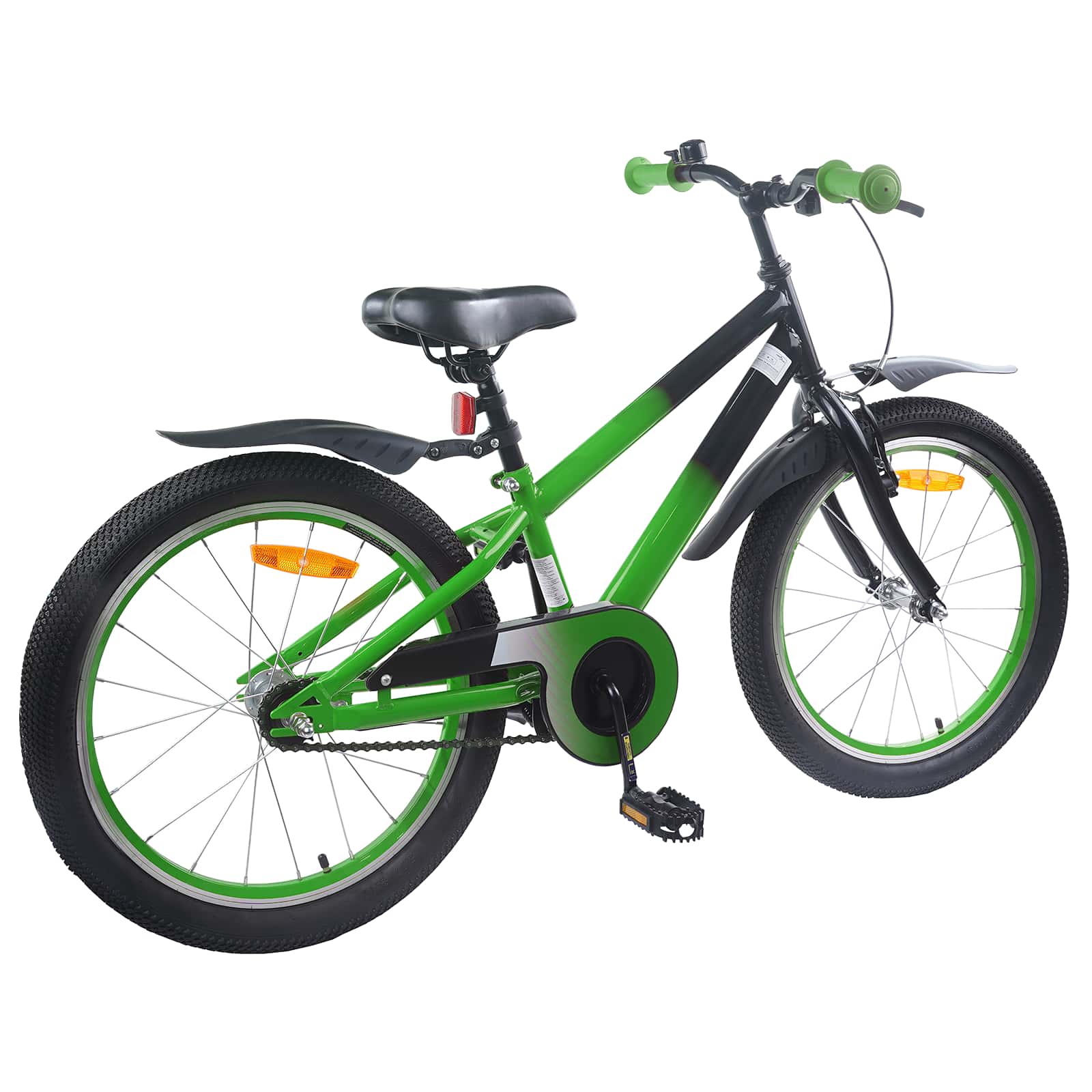Kinderfahrrad 16 Zoll für 4-6 Jahre alt Grün Schwarz