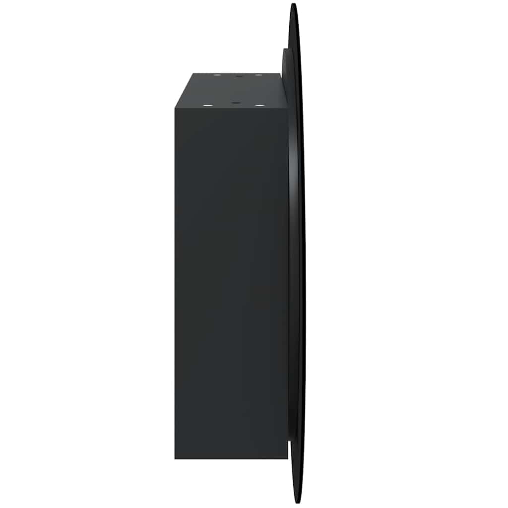 Badezimmerschrank mit Rundem Spiegel & LED Weiß 40x40x17,5 cm