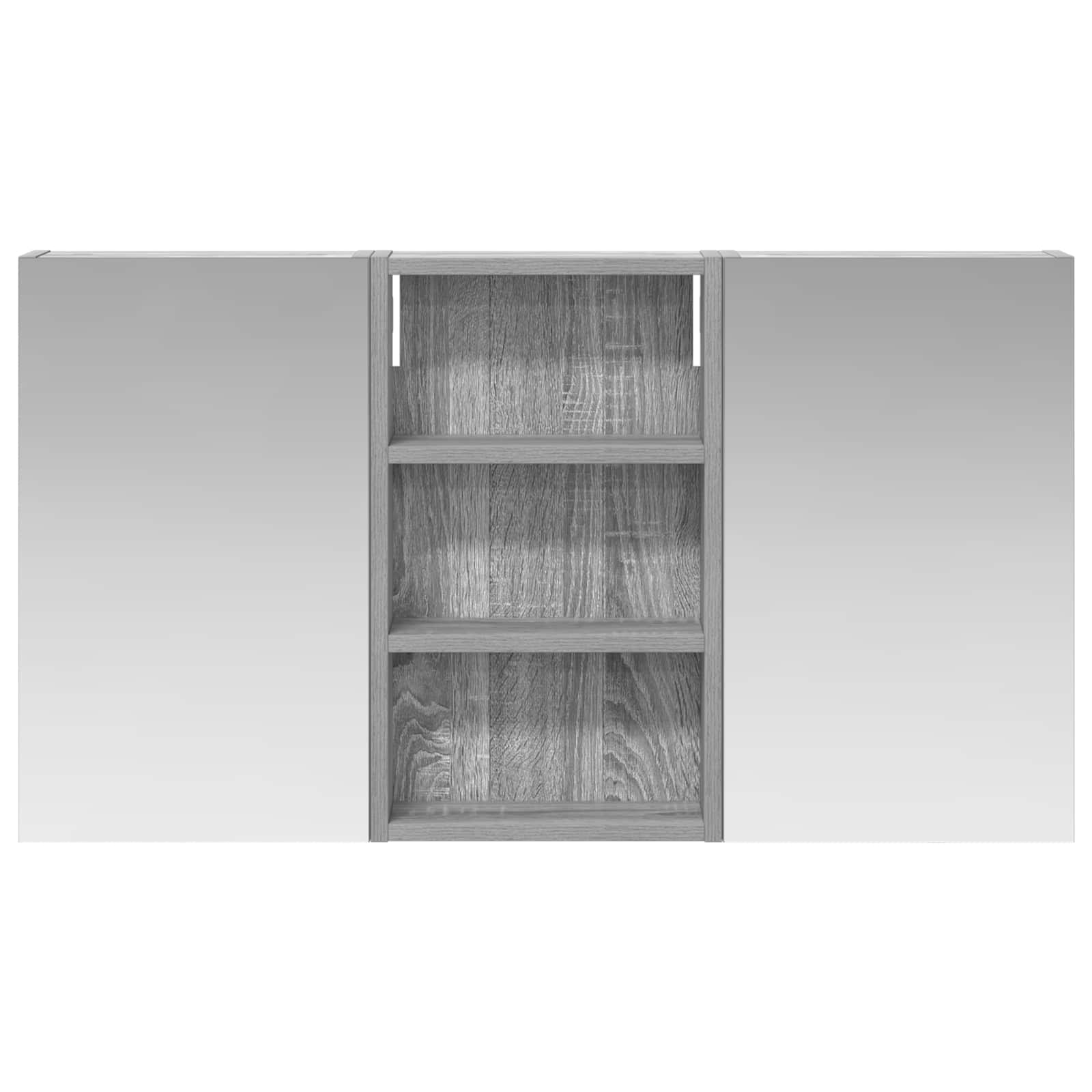 Badezimmerschrank-Set 3 pcs 80 x 10,5 x 50 cm Holzwerkstoff