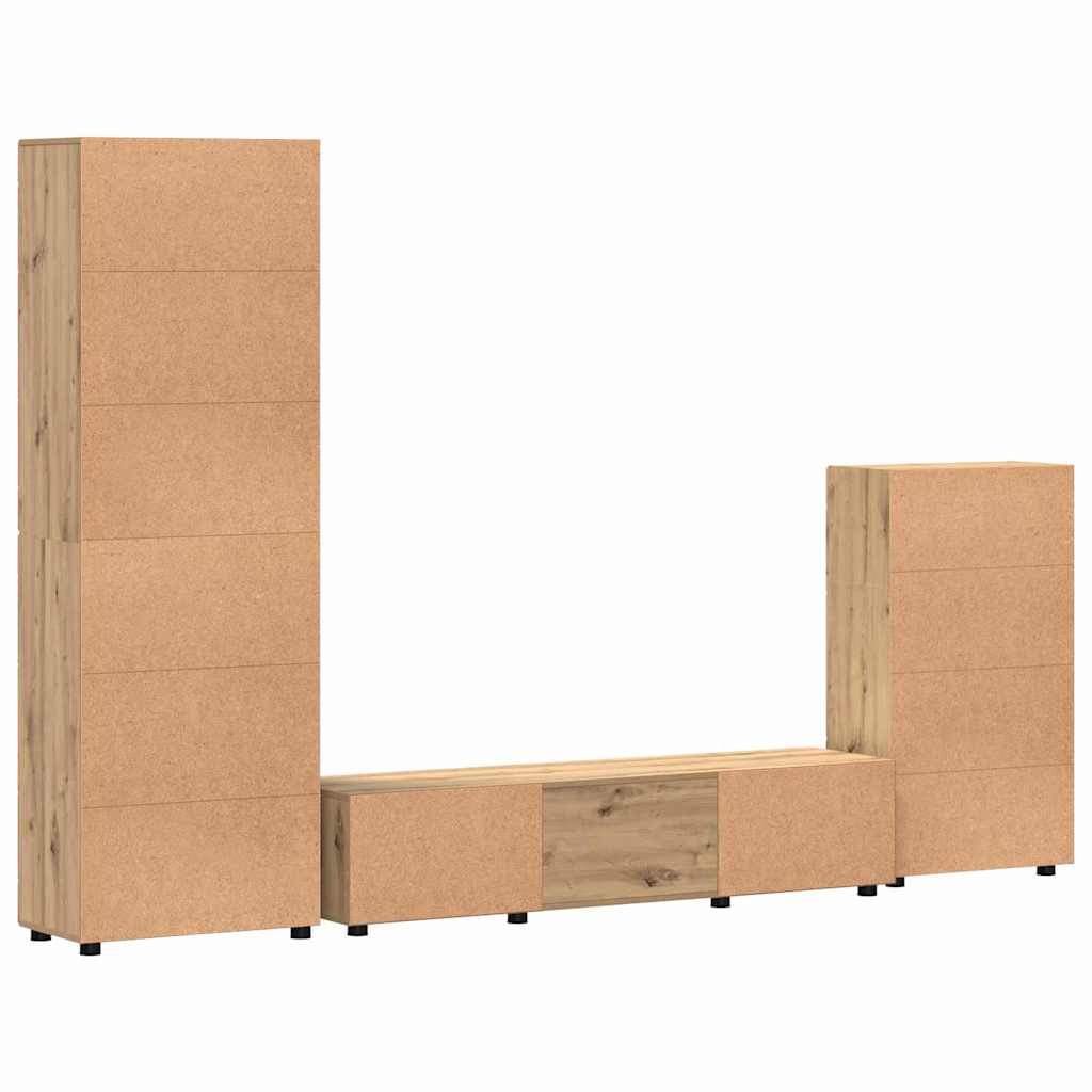 Highboard mit Regal FLORIN Weiß 60 x 35 x 182 cm Holzwerkstoff