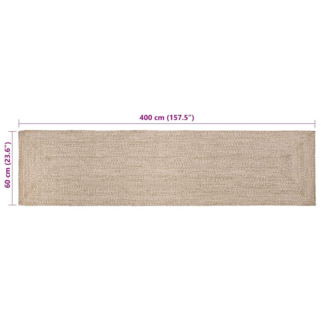 Bereichsteppiche Natürlich und Weiß 60 x 110 cm Jute