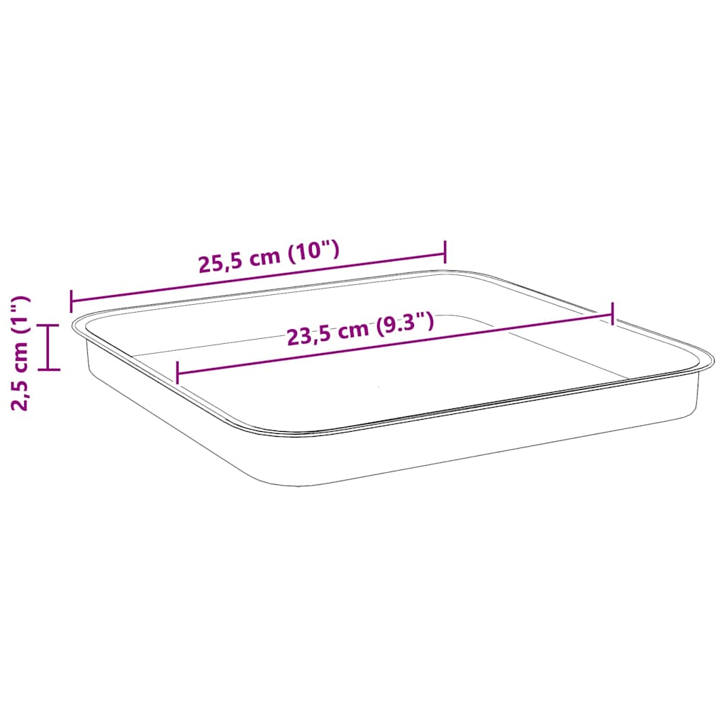 Blumentöpfe 6 pcs Ziegelrot 20 x 20 x 16 cm Kunststoff