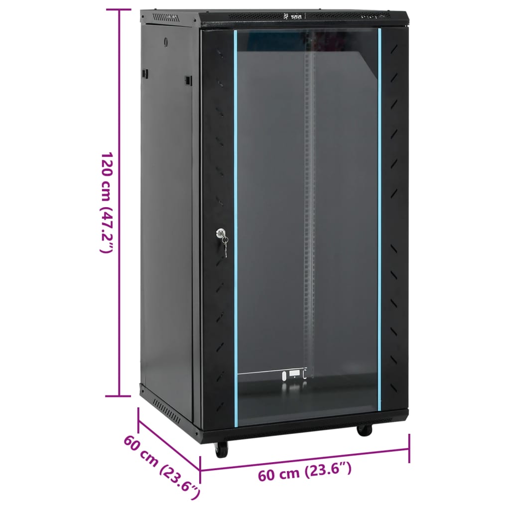 15HE Netzwerkschrank mit Schwenkfüßen 19" IP20 60x45x86 cm