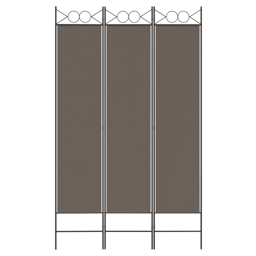 3-teiliger Raumteiler Beige 120 x 200 cm Stoff