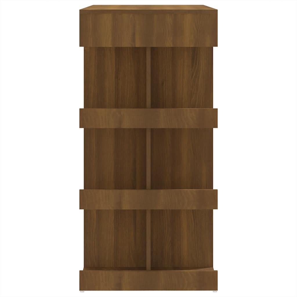 Bartisch mit Regal Weiß 100x50x101,5 cm Holzwerkstoff