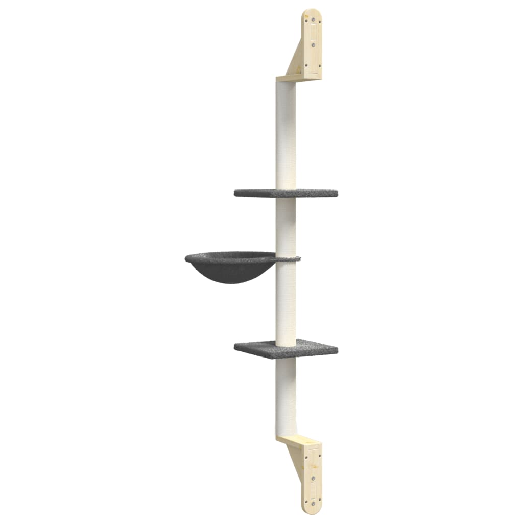 Kratzbaum mit Kratzsäule Wandmontage Creme 142,5 cm