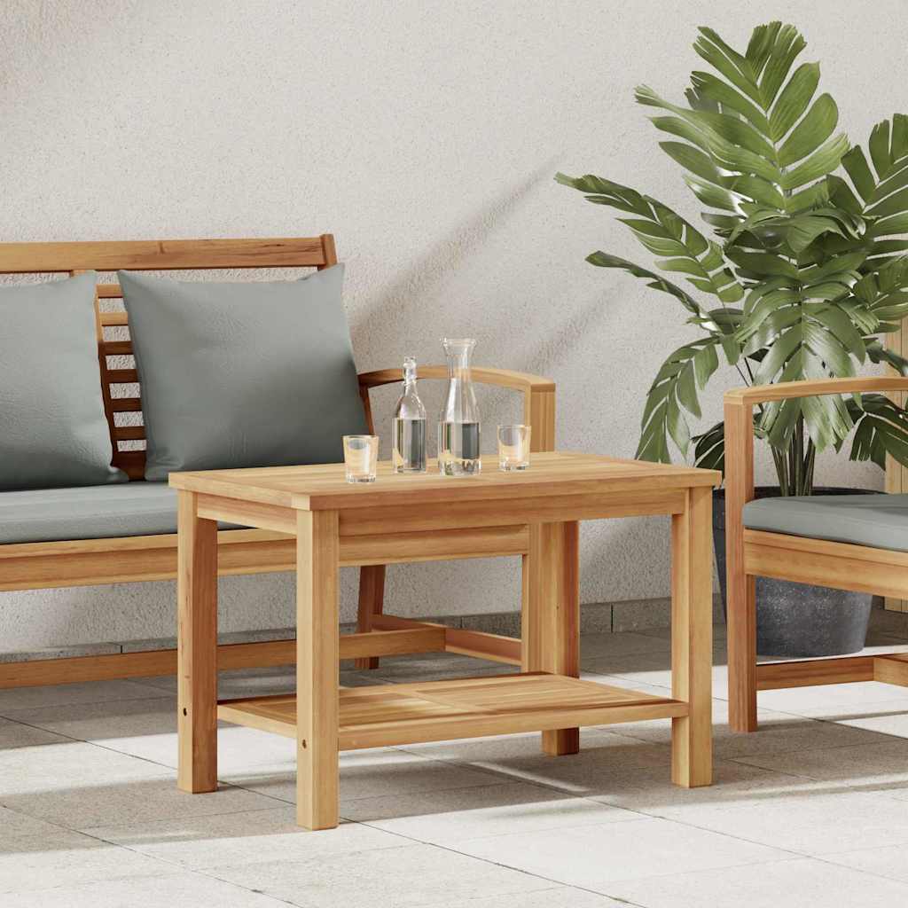 Couchtisch mit Speicher Braun 45 x 45 x 45 cm Massivholz Teak