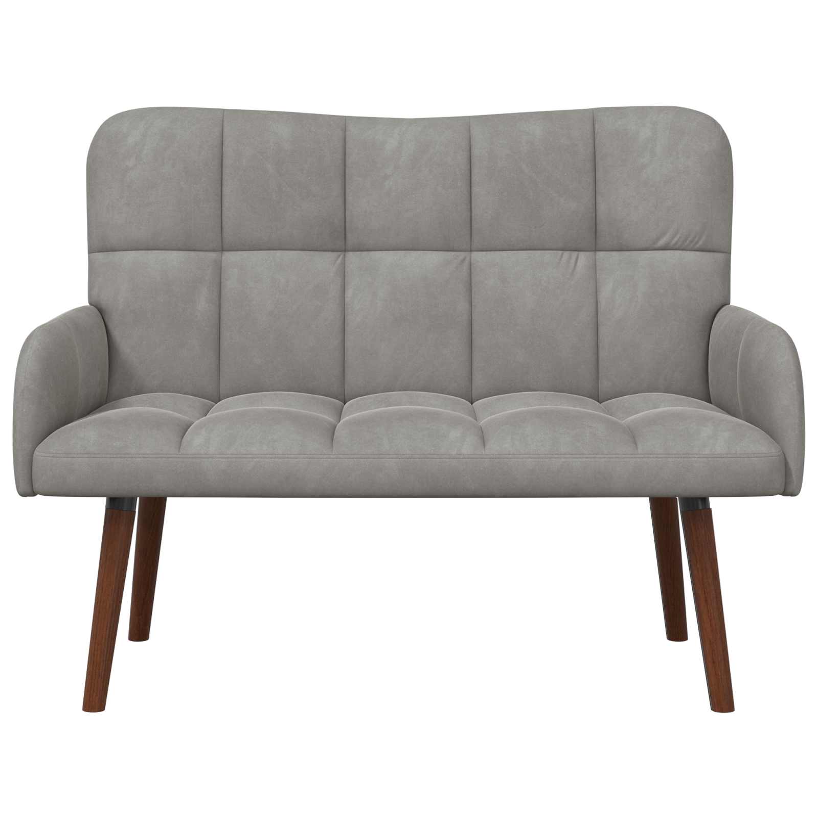 2-Sitzer Sofa Hellgrau 115 x 61 x 87 cm Samt (V)
