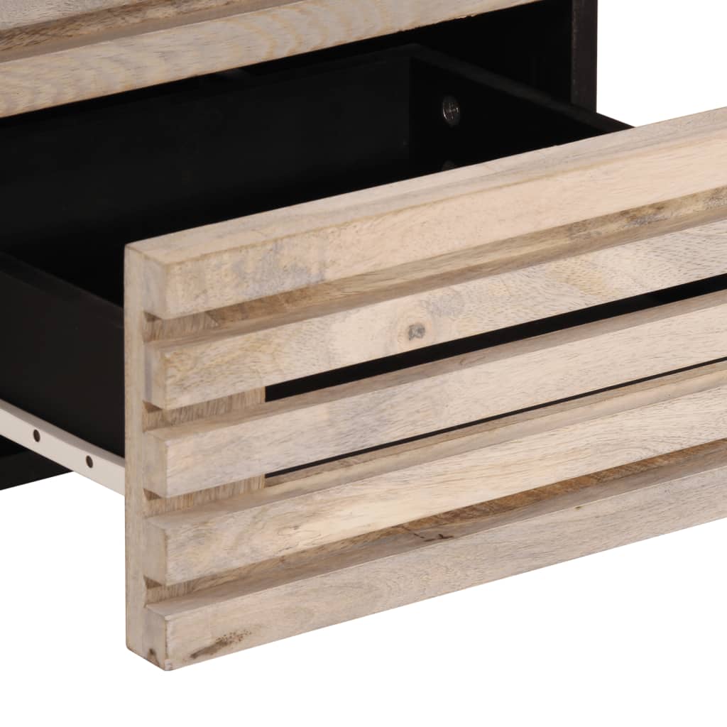 Nachttisch 40x34x46 cm Raues Mangoholz