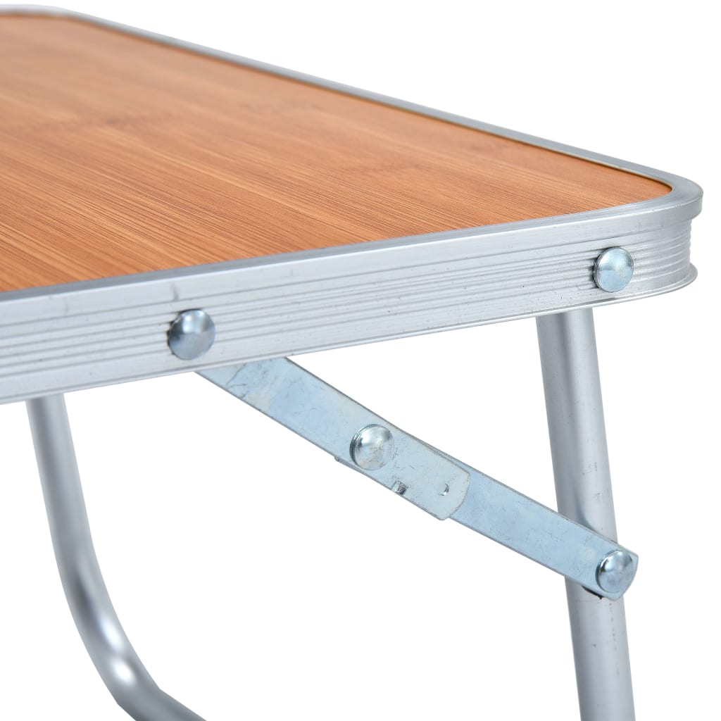 Klappbarer Campingtisch Weiß Aluminium 60 x 40 cm