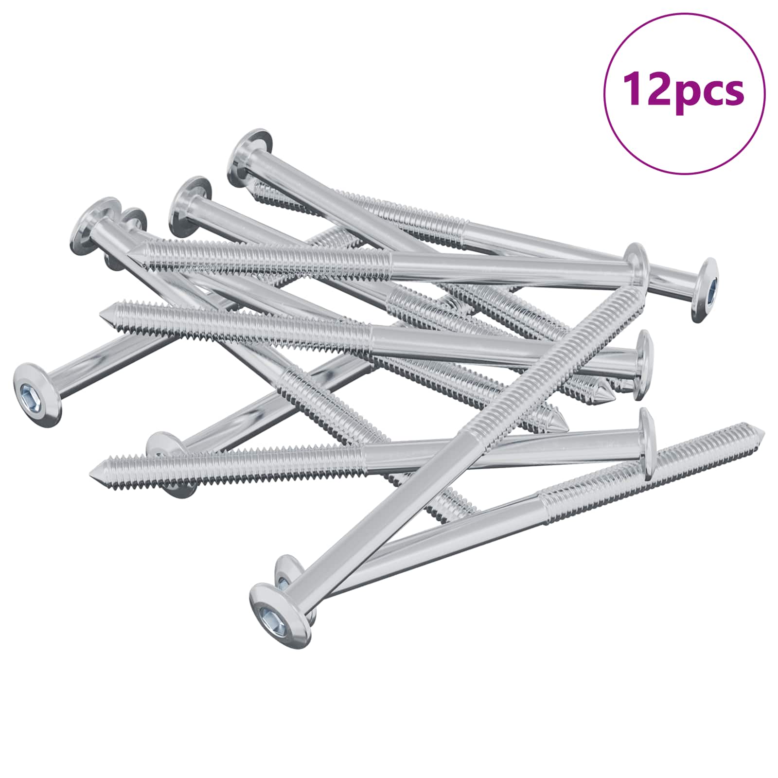 Schraube 2 pcs Silber M6 x 50 mm Stahl