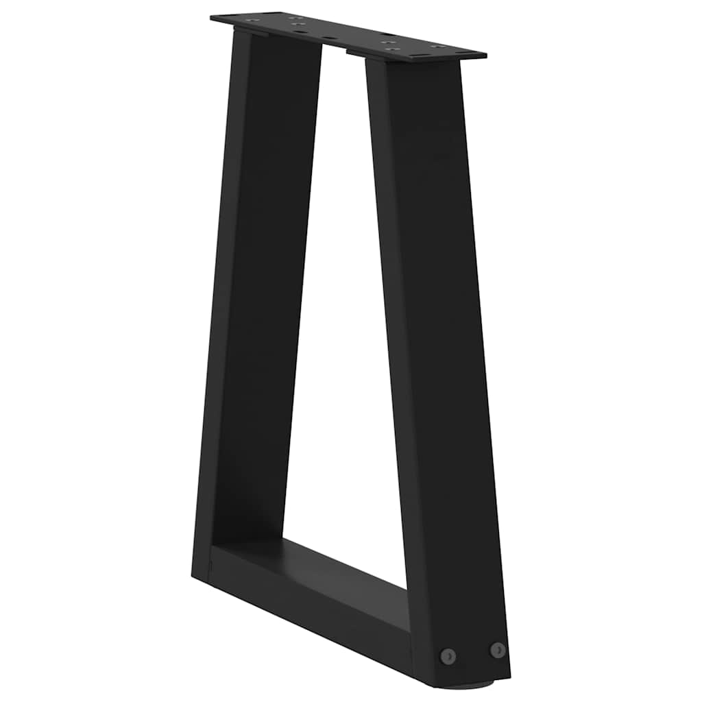 Couchtischbeine V-Form 2 Stück Schwarz 30x(30-31,3) cm Stahl