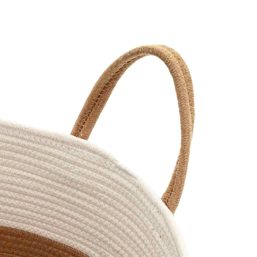 Aufbewahrungskorb Braun Ø40x35 cm Baumwolle