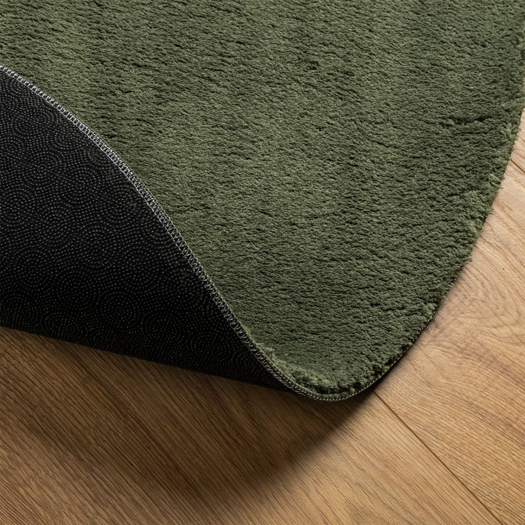 Teppich HUARTE Kurzflor Weich und Waschbar Anthrazit 60x110 cm