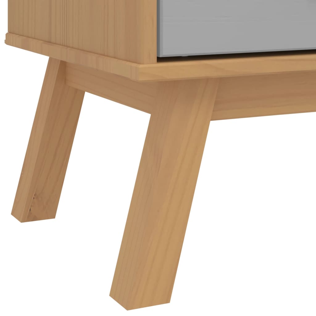 Kleiderschrank OLDEN Braun 76,5x53x172 cm Massivholz Kiefer