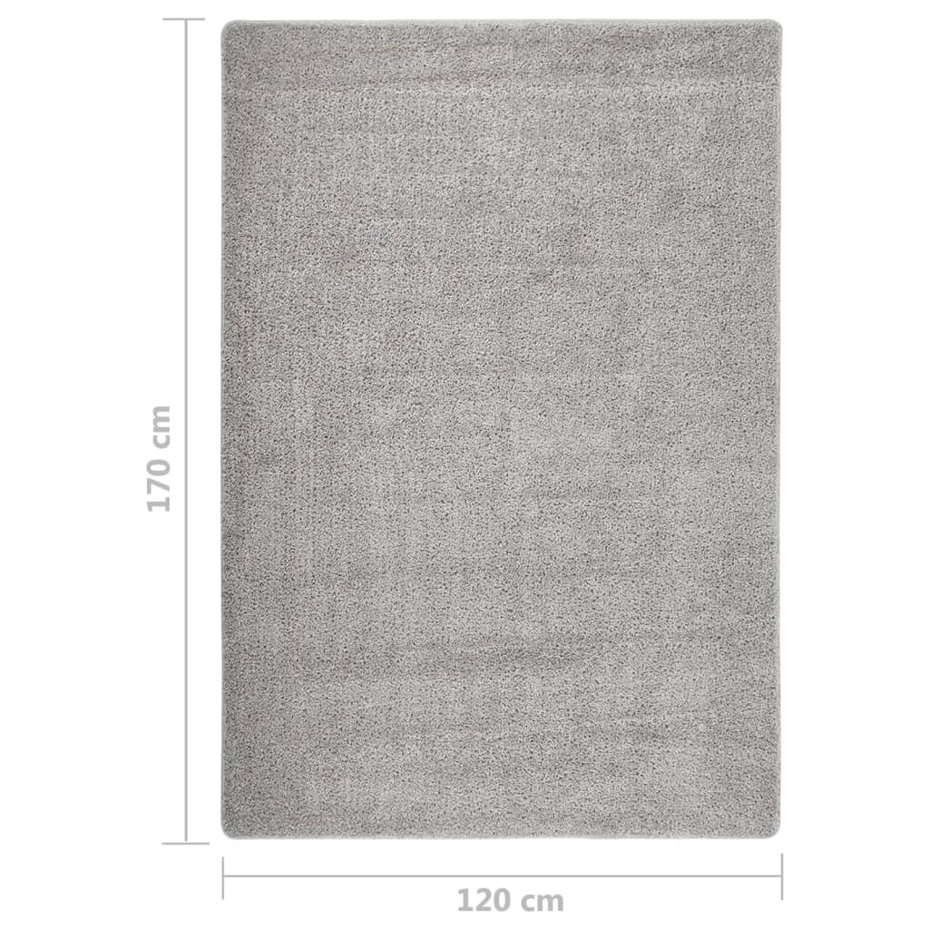 Anti-Rutsch Shaggy Teppich Dunkelgrau 200 x 200 cm PP