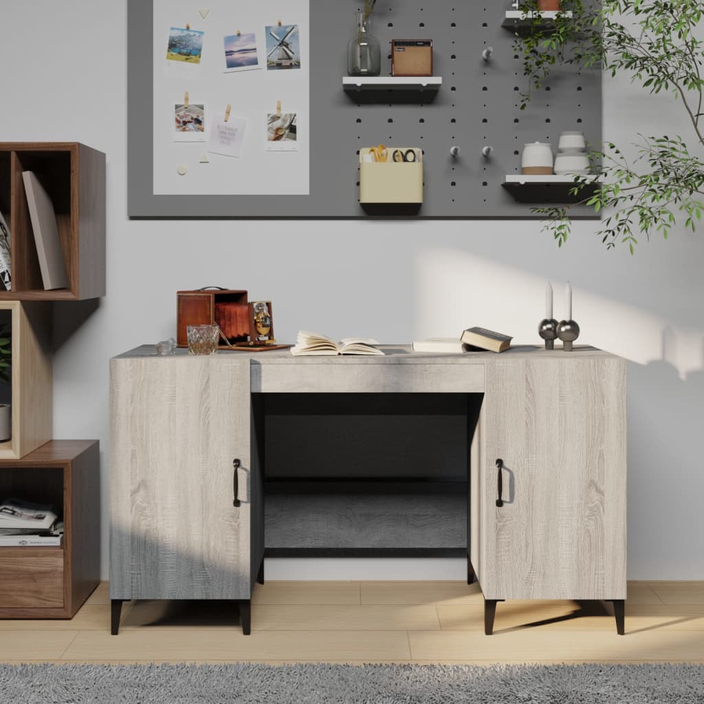 Schreibtisch mit Tür Altholz 140 x 50 x 75 cm Holzwerkstoff