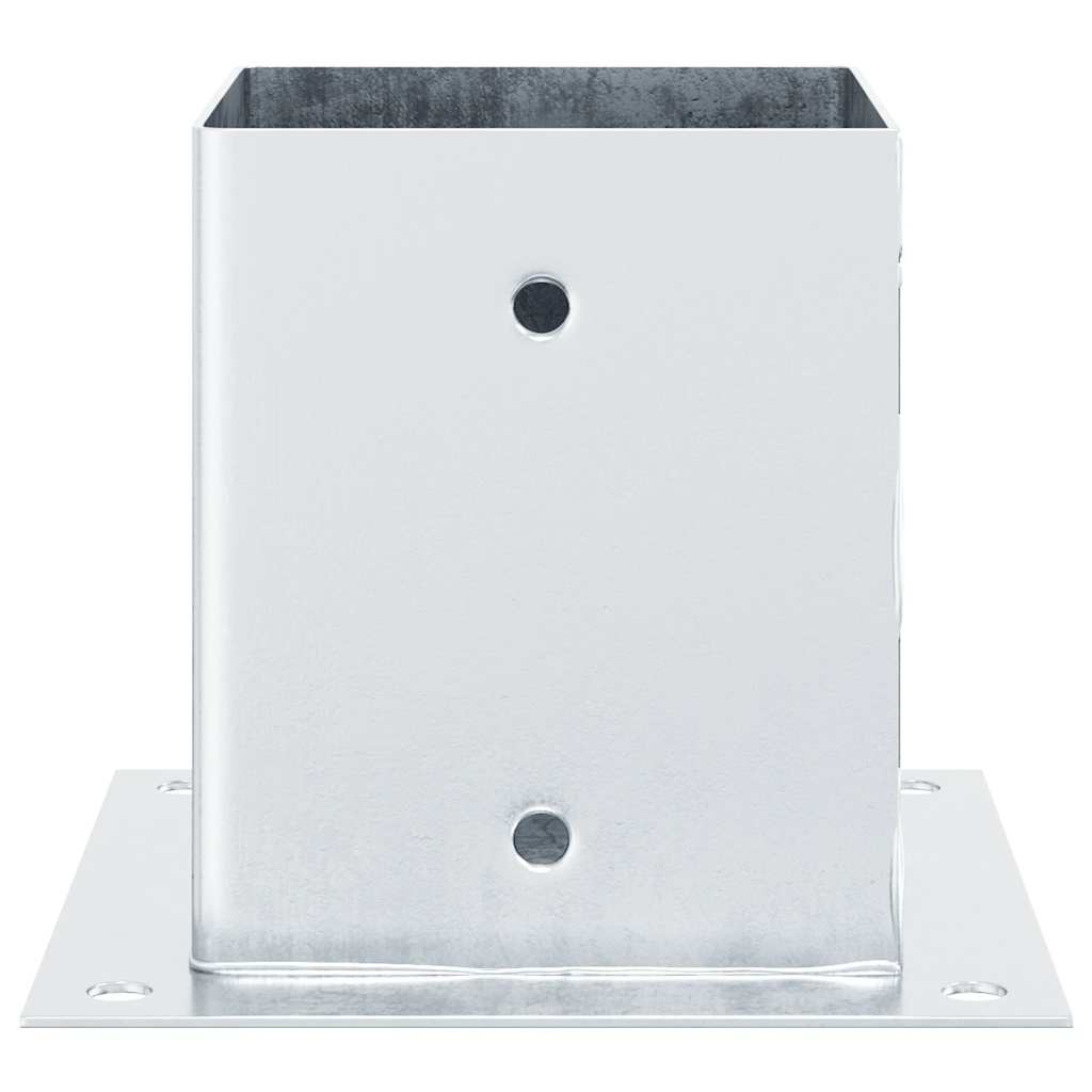 Pfostenträger Quadratisch 4Stk. Silber 46x46mm Verzinkter Stahl