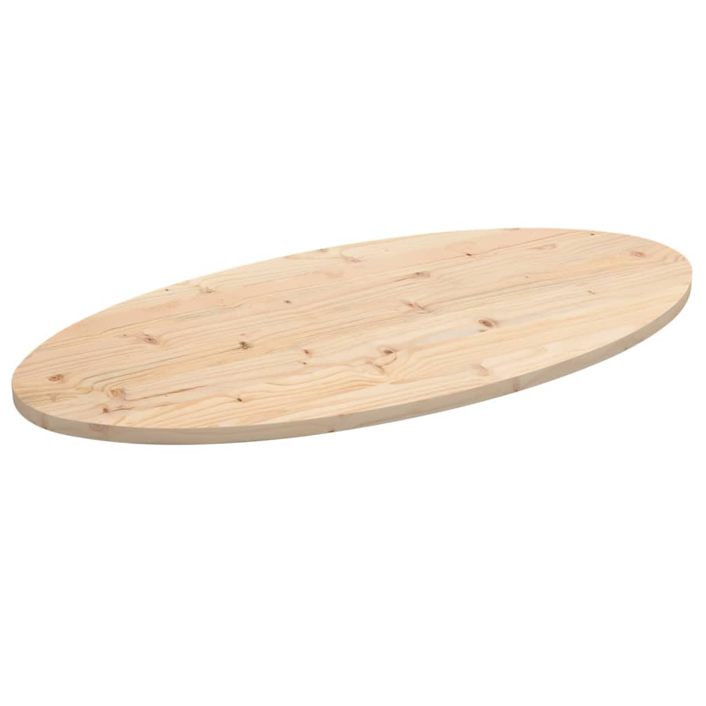 Tischplatte 70x35x2,5 cm Massivholz Kiefer Oval