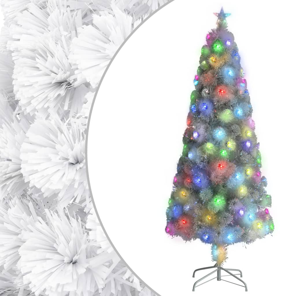 Vorbeleuchteter Weihnachtsbaum mit Ständer und LED 150 cm Glasfaser