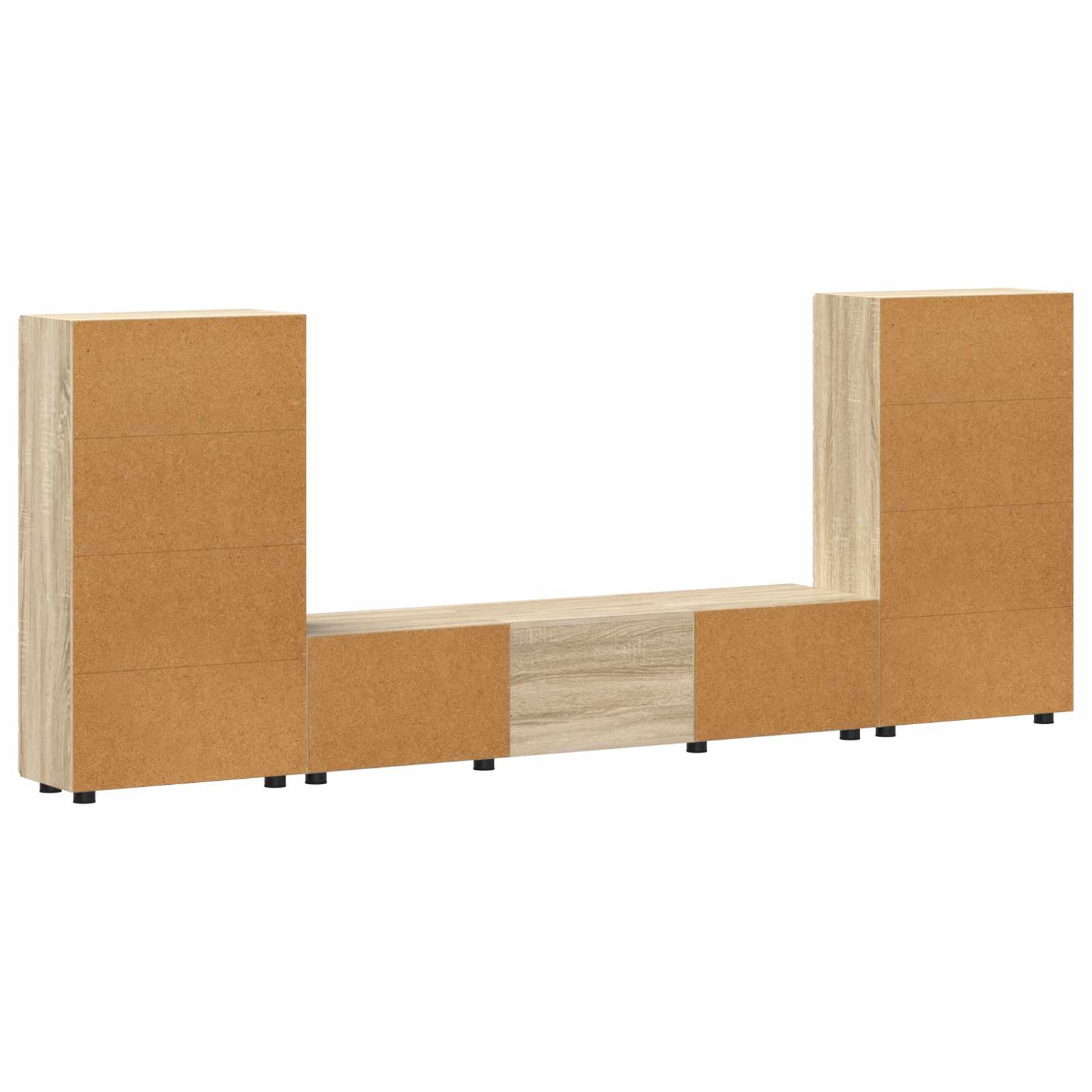Highboard mit Regal FLORIN Weiß 60 x 35 x 182 cm Holzwerkstoff