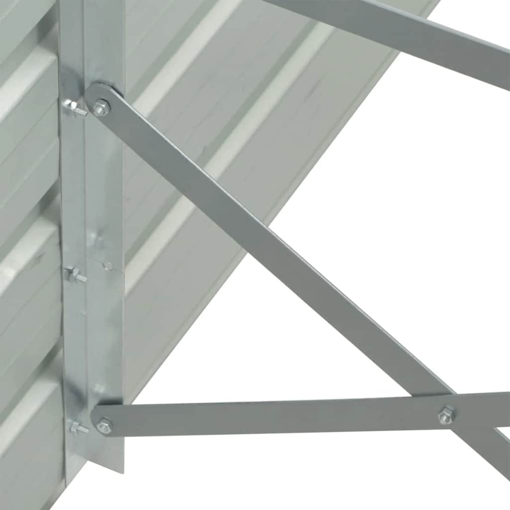 Hochbeet 160 x 80 x 77 cm Verzinkter Stahl Grau