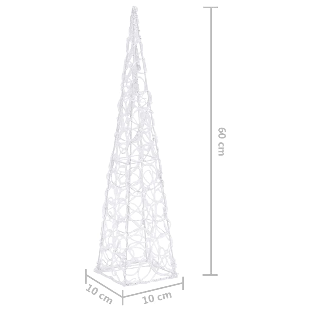 LED-Leuchtkegel Acryl Deko Mehrfarbig 90 cm