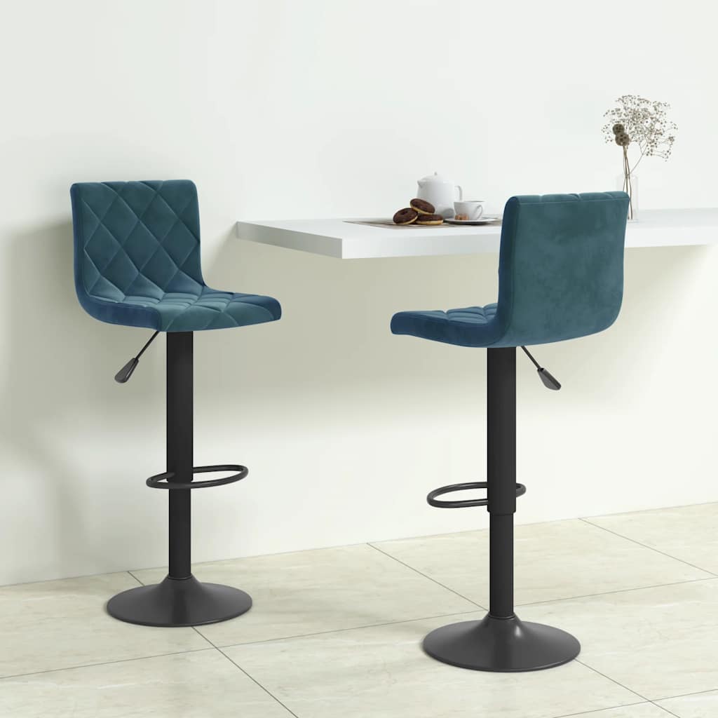 Barhocker 2 Stk. Creme Samt