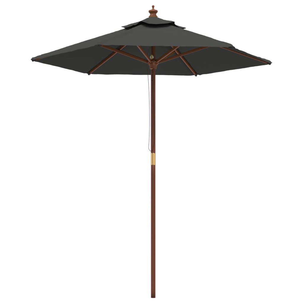 Sonnenschirm mit Holzmast Sandfarben 196x231 cm
