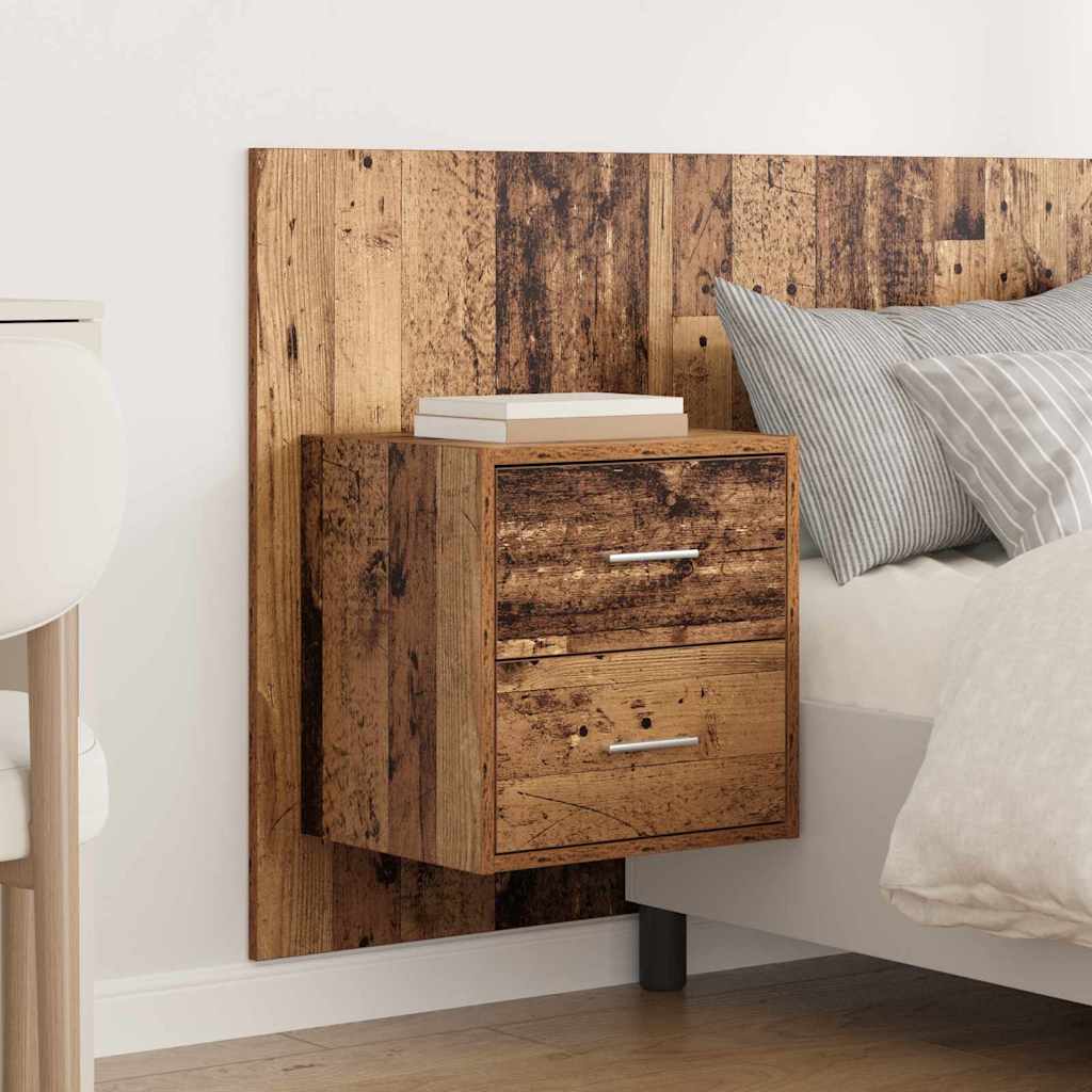 Kopfteil mit Nachttischen Weiß Holzwerkstoff