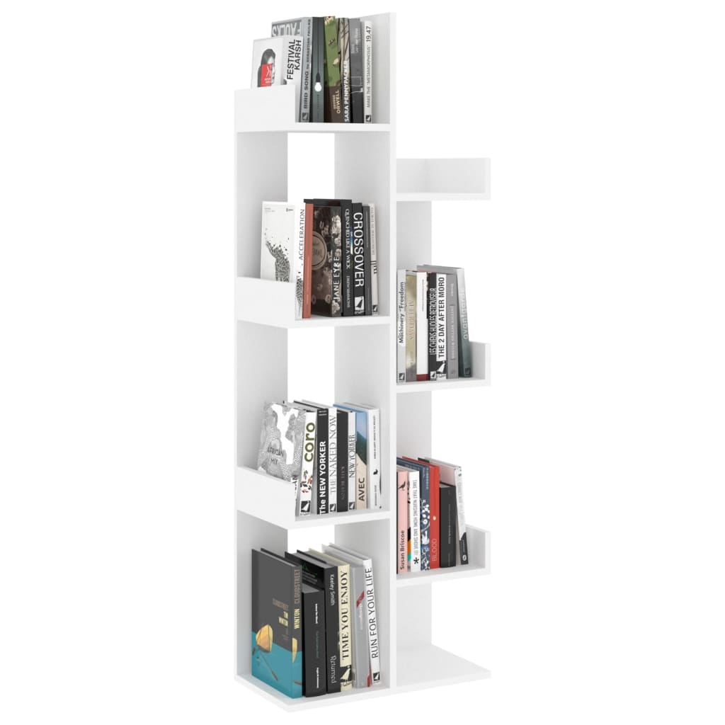 Bücherregal Weiß 86x25,5x140 cm Holzwerkstoff