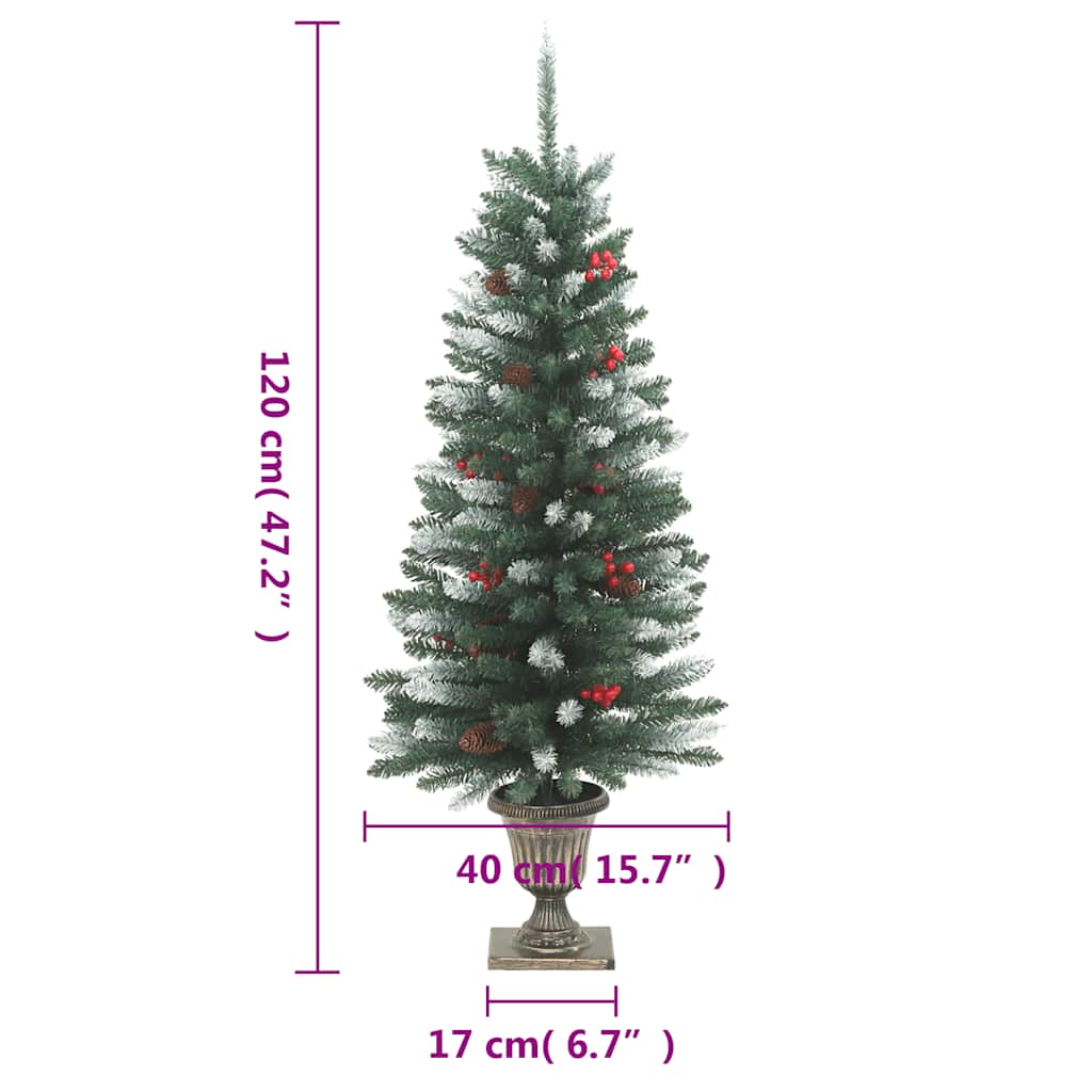 Künstliche Weihnachtsbäume 2 Stk. 100 LEDs Grün 120 cm