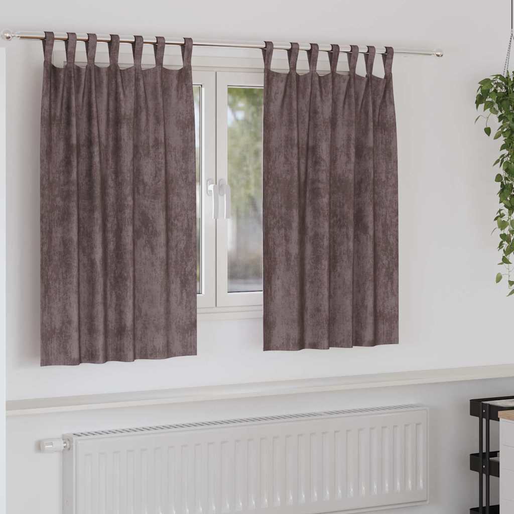 Samtvorhänge mit Vorhängen 2 pcs Weinrot 140 x 140 cm Samt