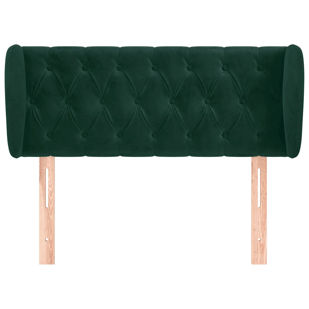 Kopfteil mit Ohren Dunkelblau 93x23x78/88 cm Samt